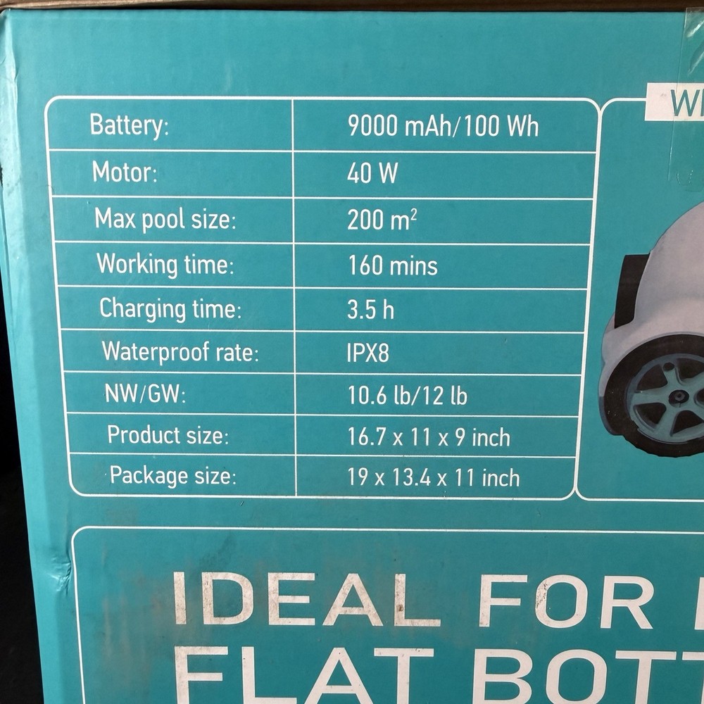 Cordless Robotic Pool Cleaner,Automatic Pool Vacuum Robot for In-Ground/Above Gr