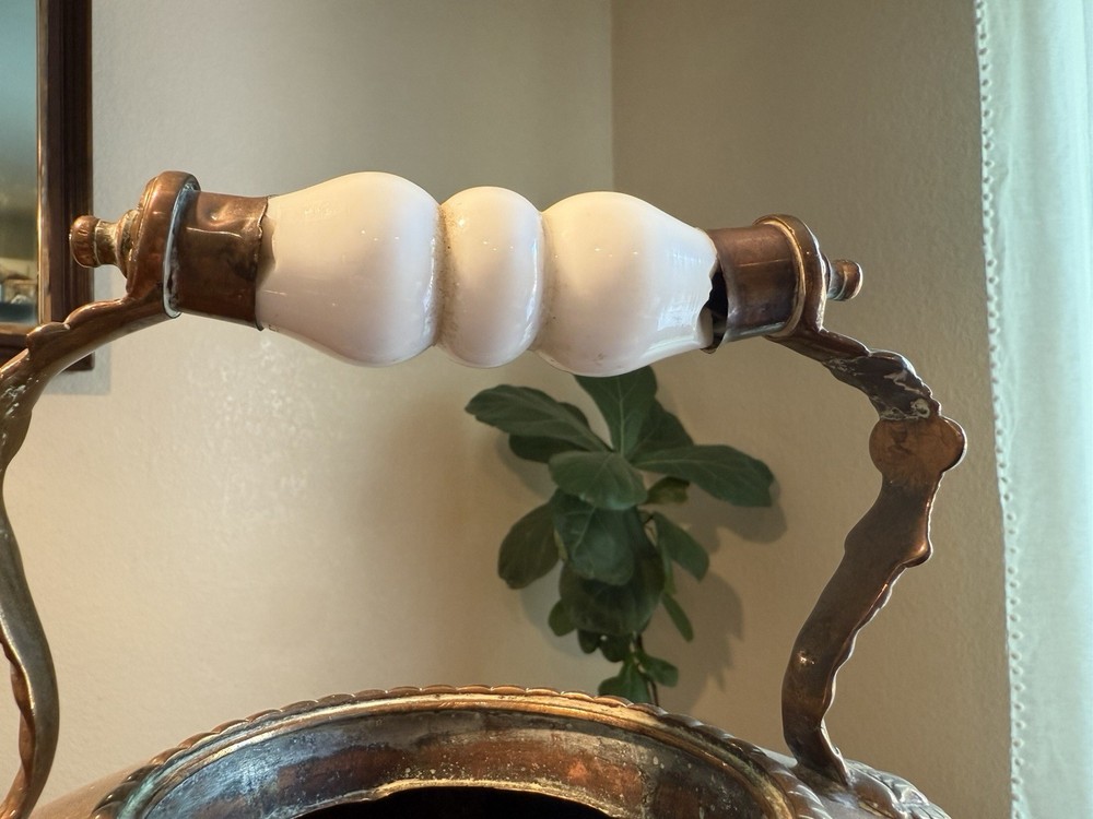 Victorian Large Copper Spirits Kettle & Base Tilting English 1890s