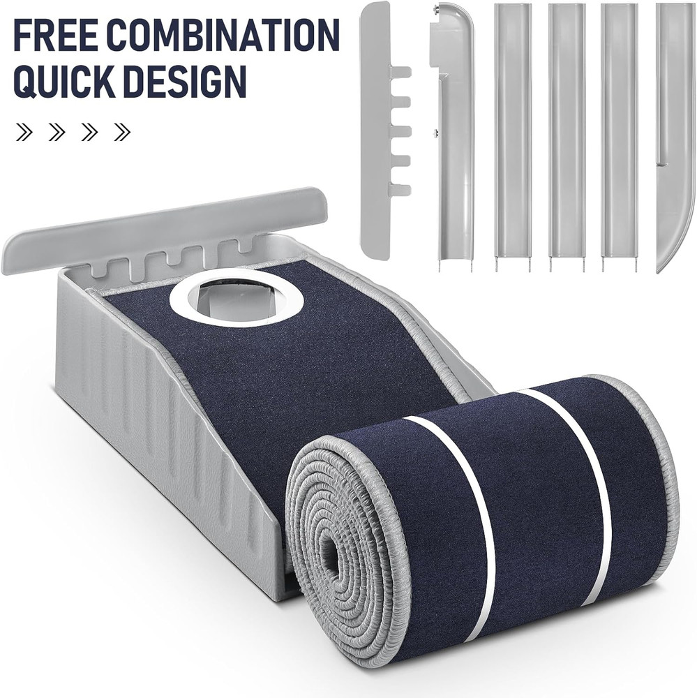 Mini Golf Putting Mat - Indoor/Outdoor with Ball Return Alignment Guide & Durabl