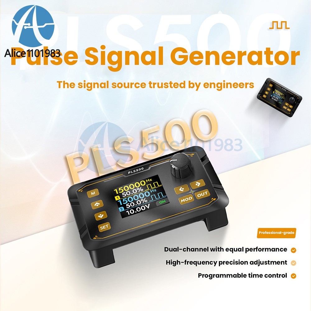 PLS500 Dual-Channel Pulse PWM Signal Generator Adjustable Programmable Dead zone
