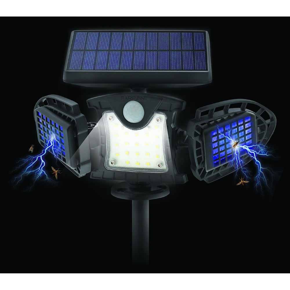 FarPoint Solar Bug Zapper and Motion Light on Stake, Model# WMSL15804
