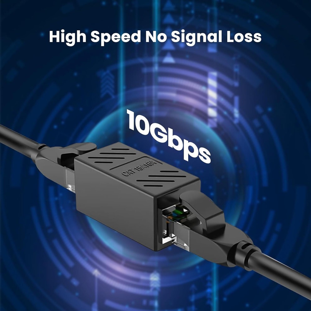 RJ45 Inline Coupler Cat6/Cat5e Ethernet Network Cable Extender Connector Lot