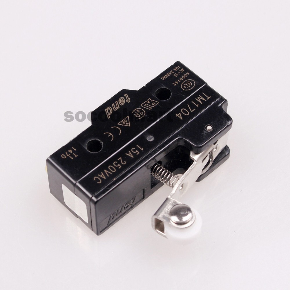 AC 250V 15A Short Hinge Roller Lever Momentary Micro Switch Microswitch PS
