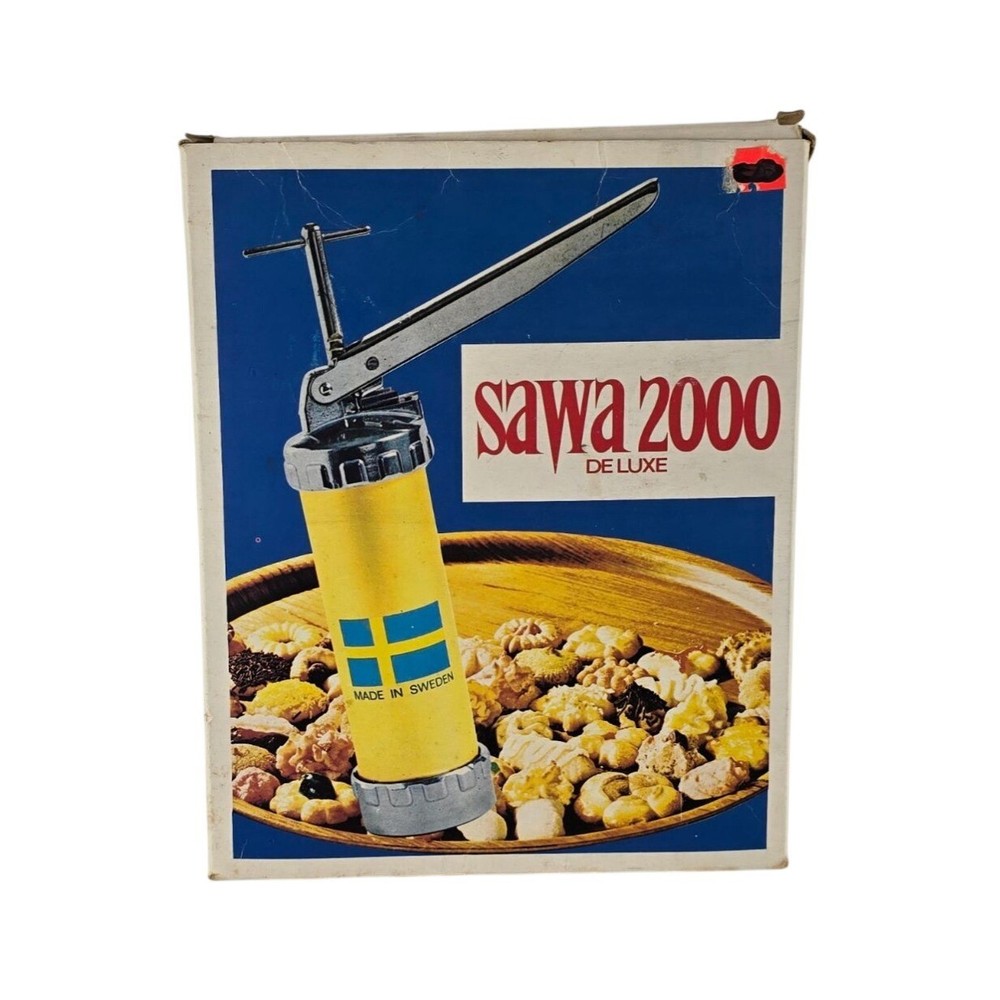 Sawa 2000 Deluxe Cookie Press & Maker Complete Set With Discs & Instructions