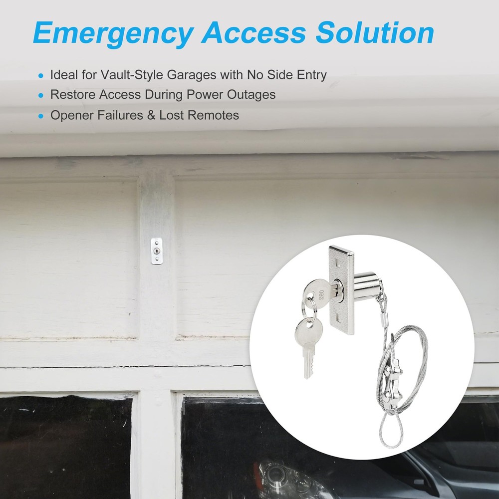 scottchen PRO Universal Garage Door Emergency Release Lock Kit | 3FT Cable +...