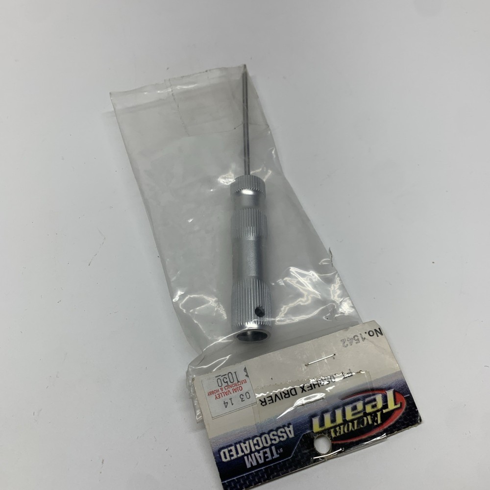 Factory Team Machined Hex Driver, Silver .050, High Precision Tool for RC Model