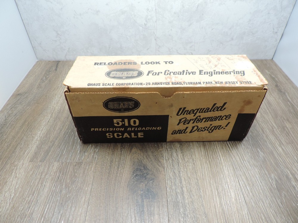 Vintage Ohaus 5-10 Empty Box w/Papers