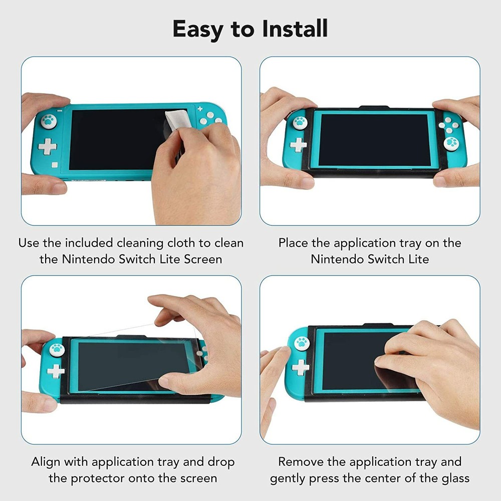 2-Pack Tempered Glass Screen Protector for Nintendo Switch Lite Gaming System