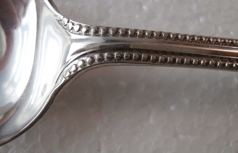 1868 Thomas Stone "Beaded / Engraved Spoon @ 5-7/8"