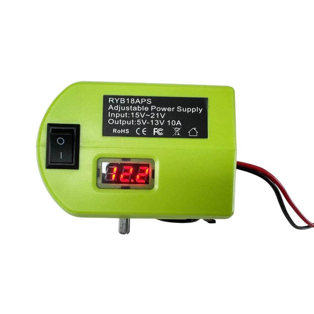 DC 18V-12V Step Down Converter Adapter Cigarette Lighter for Ryobi 18V Battery