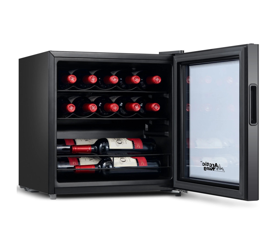 Arctic King 14-Bottle 17.3-inch Wine Cooler, Full Glass Door, ARW14B0ABB