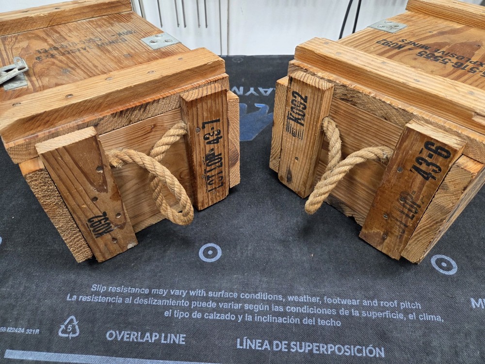 Vintage Wood Ordinance Boxes