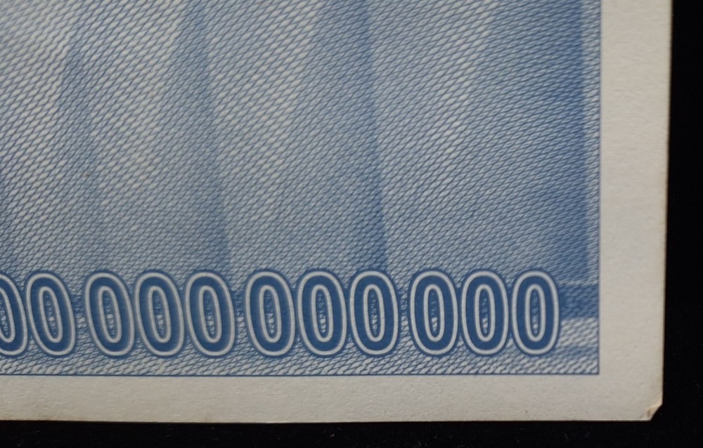 July, 1 2008 Zimbabwe 100 Billion Dollars Uncirculated ZA Replacement Note