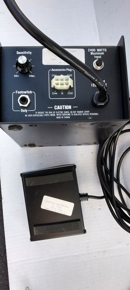 American DJ lighting sequencer with footswitch