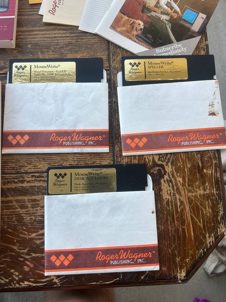 MouseWrite Word Processor Apple II/IIC Box Manuals Disks Roger Wagner