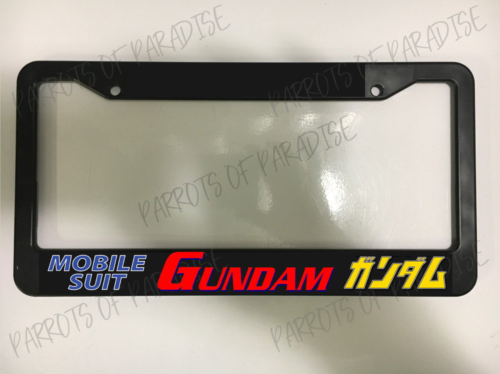 Gundam Mobile Suit Plastic Car License Plate Frame