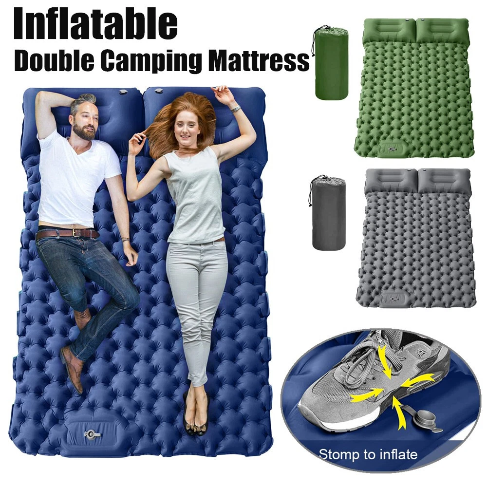 Double Sleeping Pad for Camping Self Inflating Thick Camping Pad 2 Person