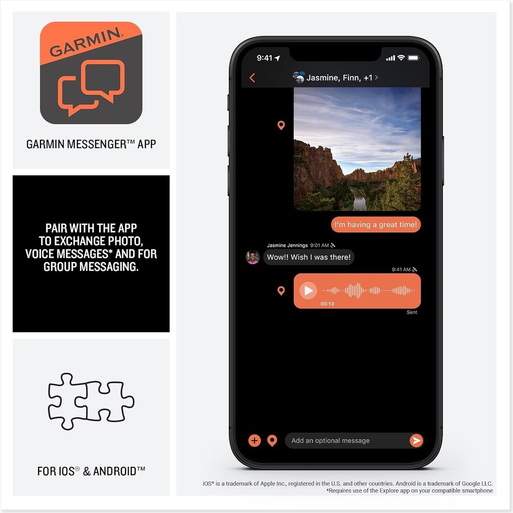 Garmin inReach Messenger Plus SOS Satellite Tracker Communicator