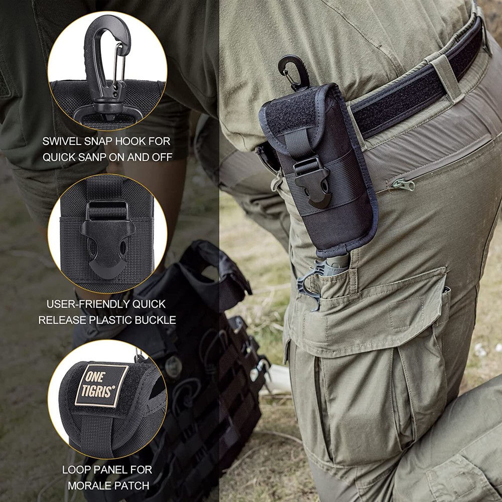 Tactical Molle Eyeglasses Box Shockproof Protective Sunglasses Case Hanging Pack