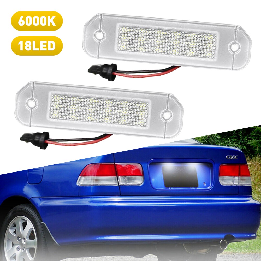 AUXITO 18LED Light License Plate Tag Lamp 6000K Canbus For 1992-2000 Honda Civic