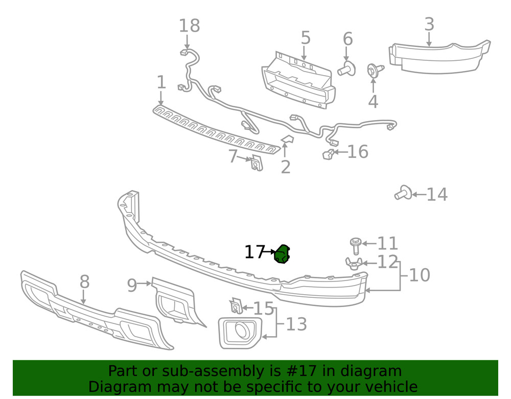 Genuine GM Park Sensor Bracket 23276809
