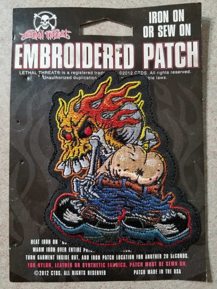 NWT LETHAL THREAT MOON BRAT MINI PATCH 3.25"x3.75" MN32062