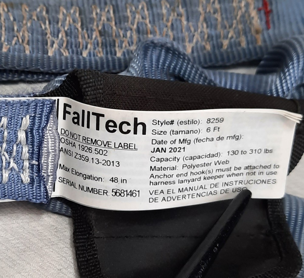 FALLTECH SHOCK ABSORBING LANYARD 8259