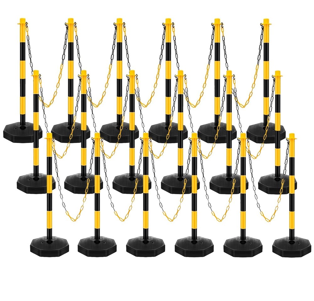 Adjustable Traffic Delineator Post Cones,18Pack 34 Inch
