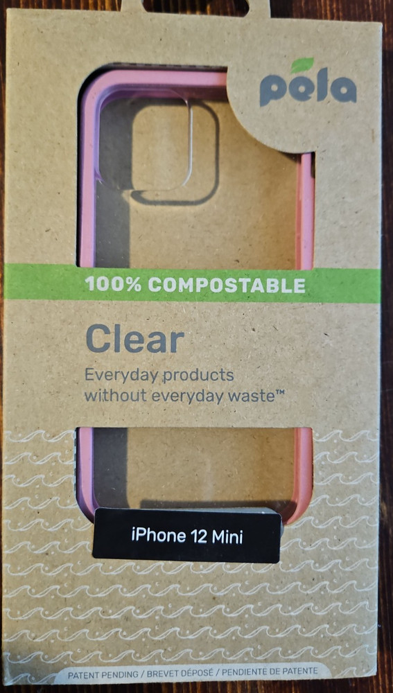 Pela Eco-Friendly Phone Case, Apple iPhone 12 Mini, Cassis Reflect, Compostable