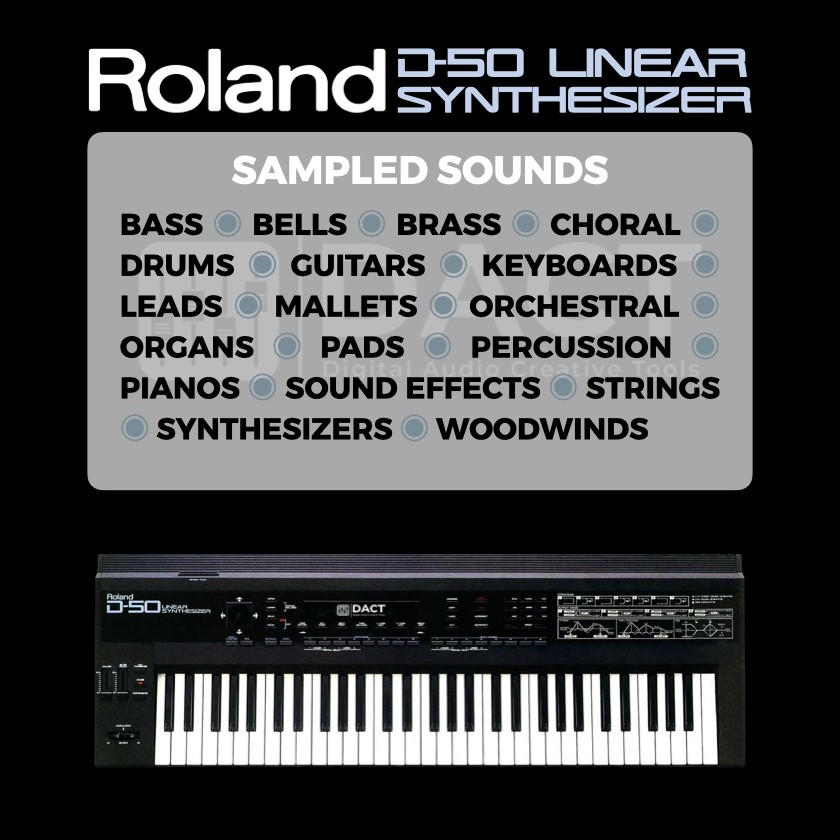Roland D-50 Synthesizer Sample Library (1,400 Samples) - Instant Access