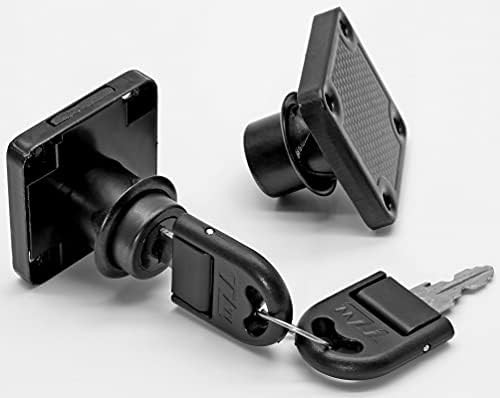 2 Pack Drawer Lock with Keys Black