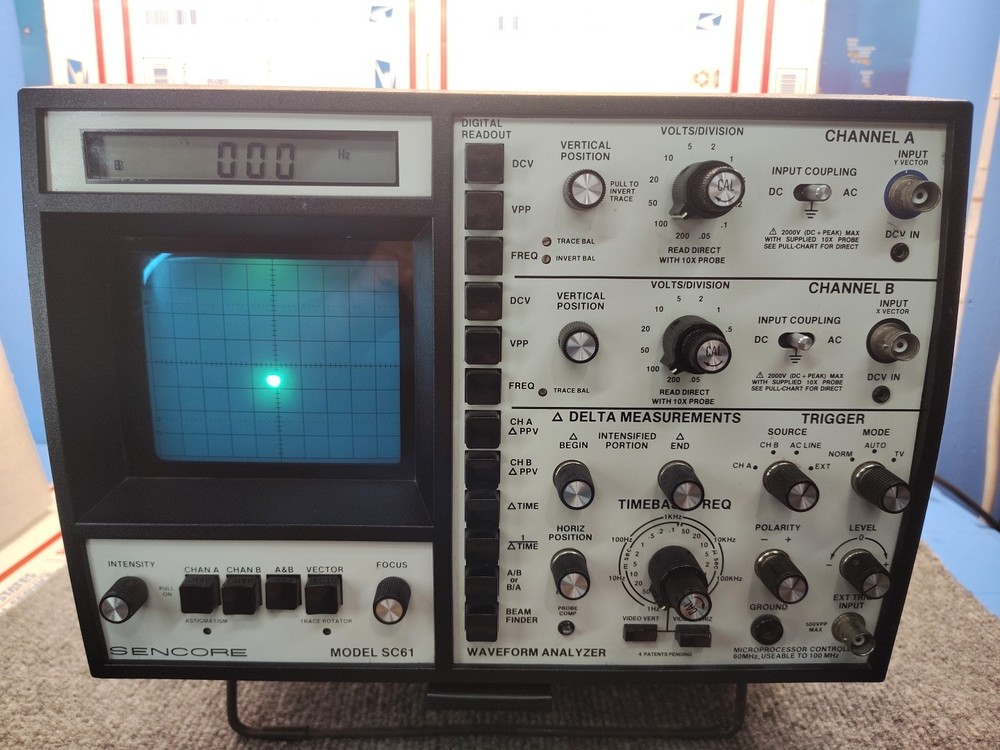 Sencore Model SC-61 Oscilloscope / Waveform Analyzer - Works.  See Description
