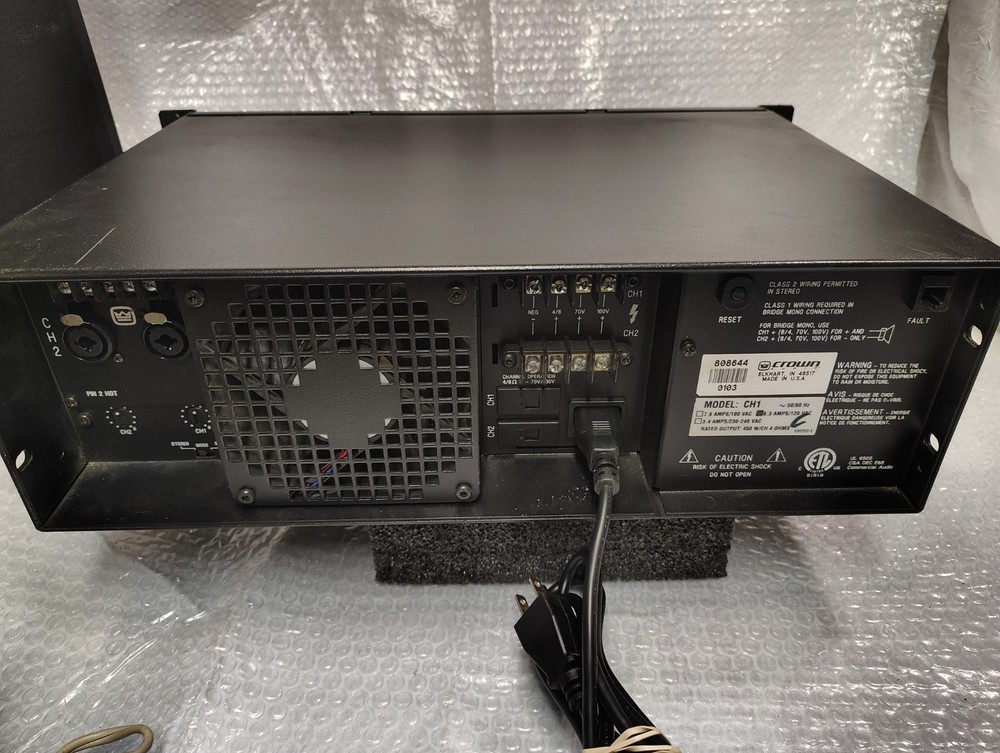 Crown CH1 power amplifier