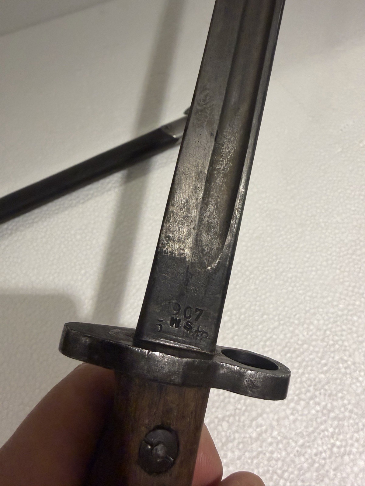 WWI WWII British English Pattern 1907 Rifle Bayonet Knife & Scabbard