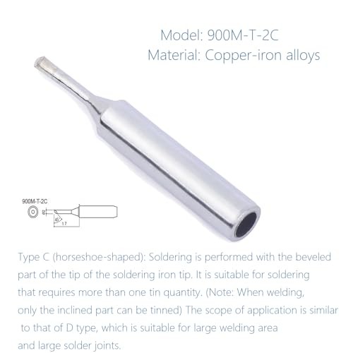 Soldering Iron Tips,900M Solder Tip Replacement, Solder 900m-t-2c (5pcs)