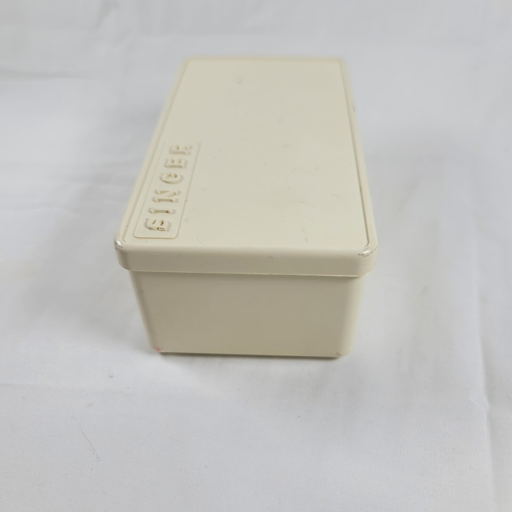 Vintage Singer Sewing Machine Plastic Accesory box empty 5"x 2 3/4"