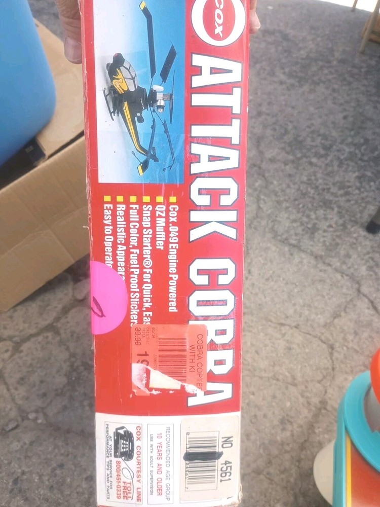 Cox Attack Cobra Free Flight Helicopter .049 Engine