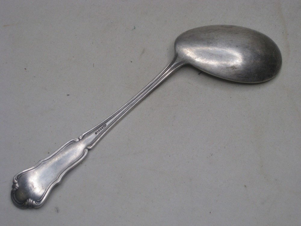 vintage antique 800 silver offset angle spoon disabled serving teaspoon