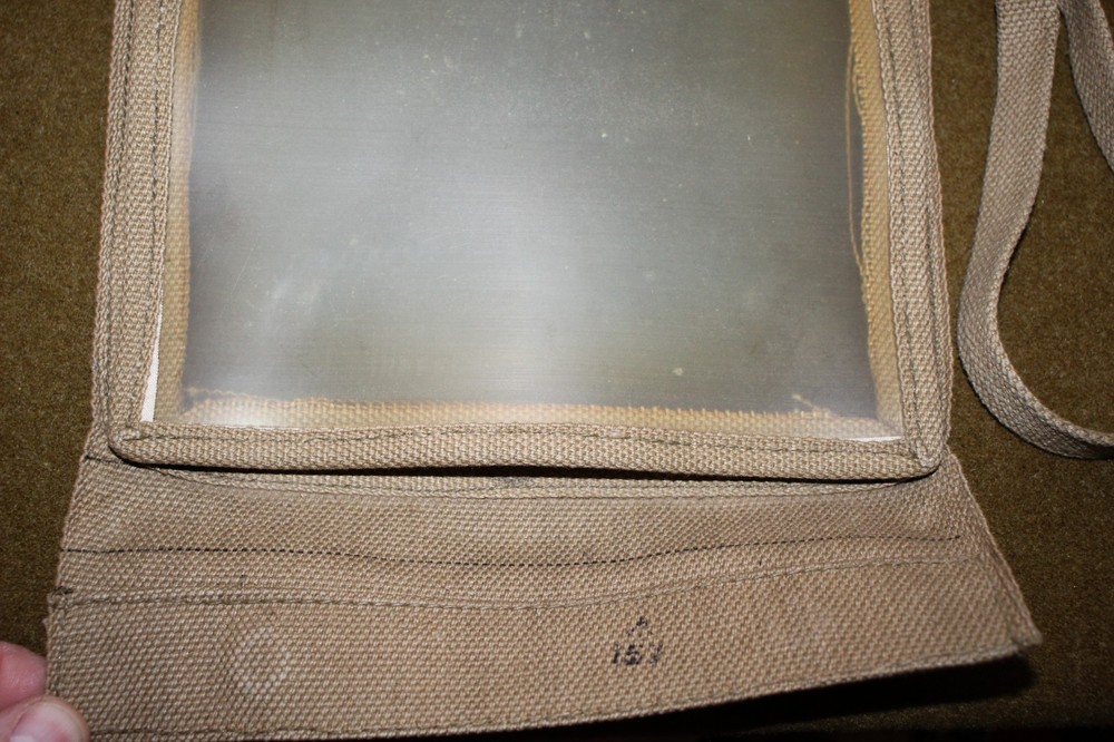 Original WW2 British Army 1944 dated Canvas Map Case w/Carrying Strap