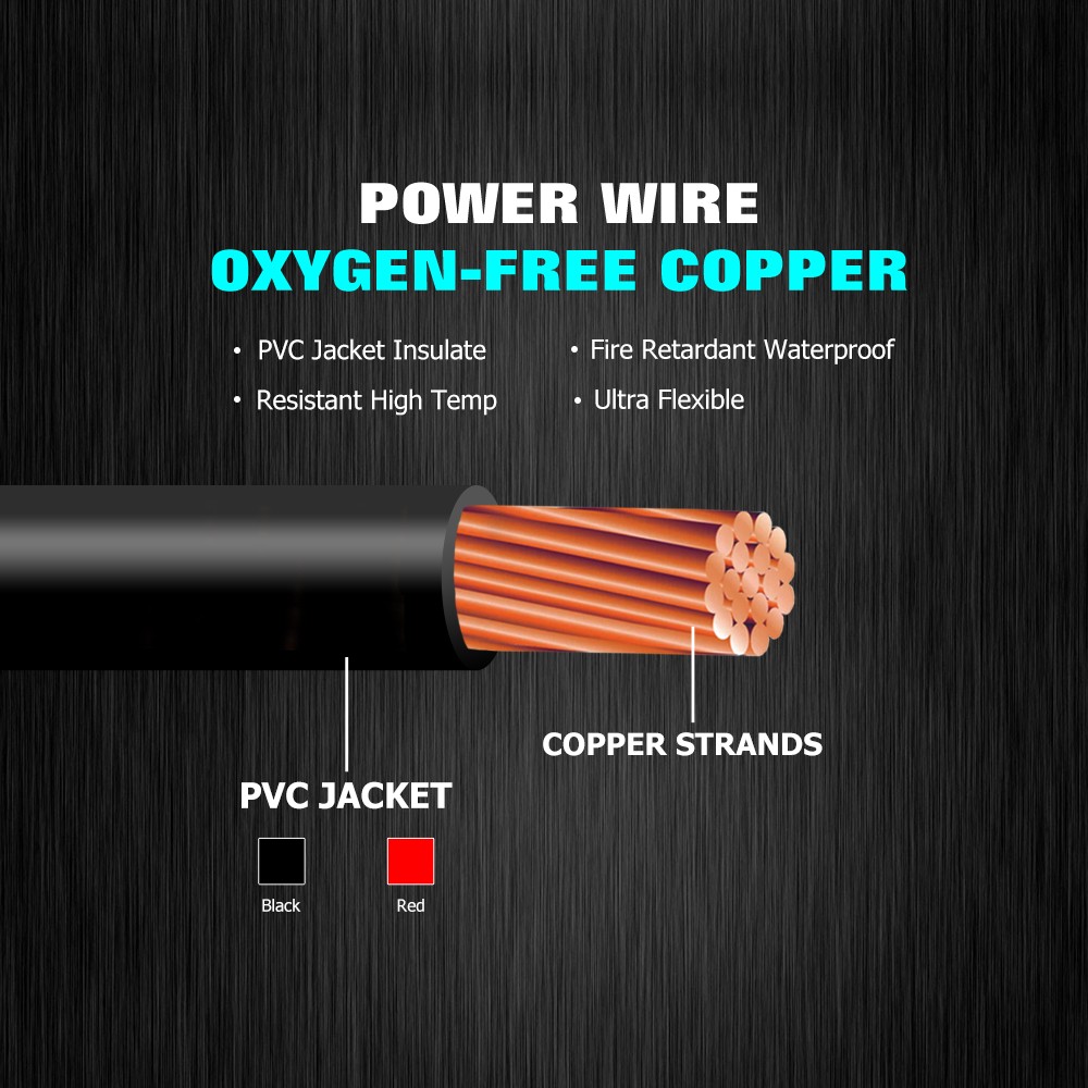 8 10 12 14 16 18 20 Gauge Strands Copper Power Ground Primary Wire Cable AWG Lot