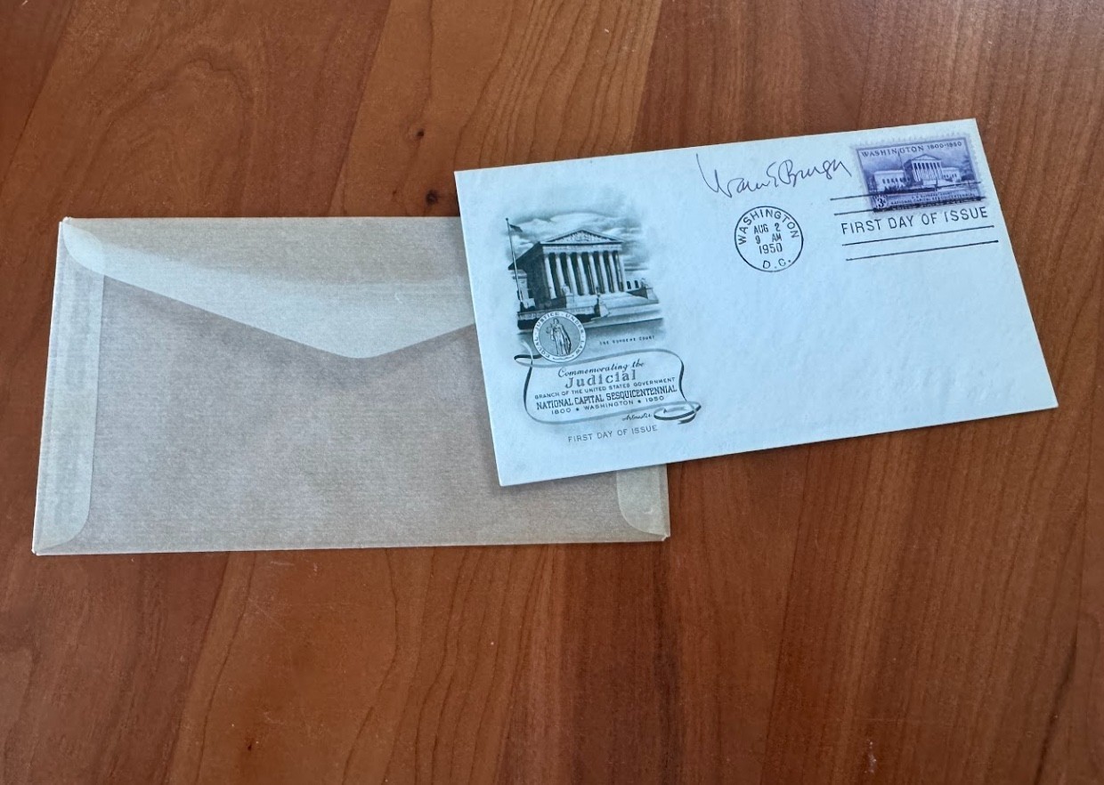 AUTOGRAPHED! Warren E. Burger Chief Justice Supreme Court Judicial FDC