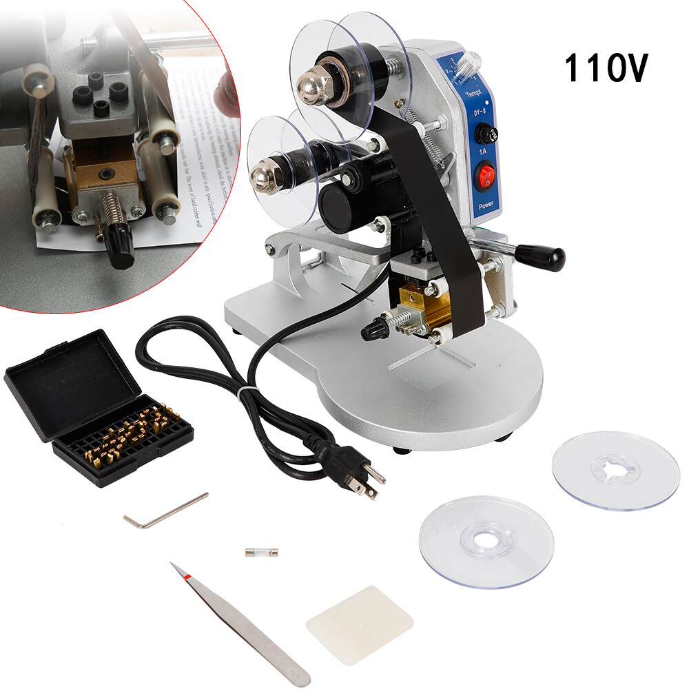 DY - 8 Hot Stamp Printer Manual Ribbon Coding Hot Foil Stamping Date Code Tool