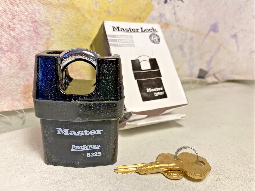 Master Lock 6325 Padlock Keyed Partially Hidden Shackle Rectangular