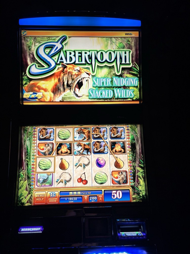 WMS BB2 SABERTOOTH SLOT MACHINE SOFTWARE GAME CARD ONLY NUDGING WILDS FUN TESTED