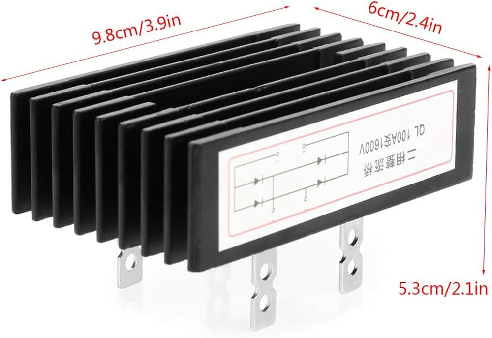 2 Phase Diode Bridge Rectifier 100A 1600V Voltage High Power Bridge Rectifier Fu