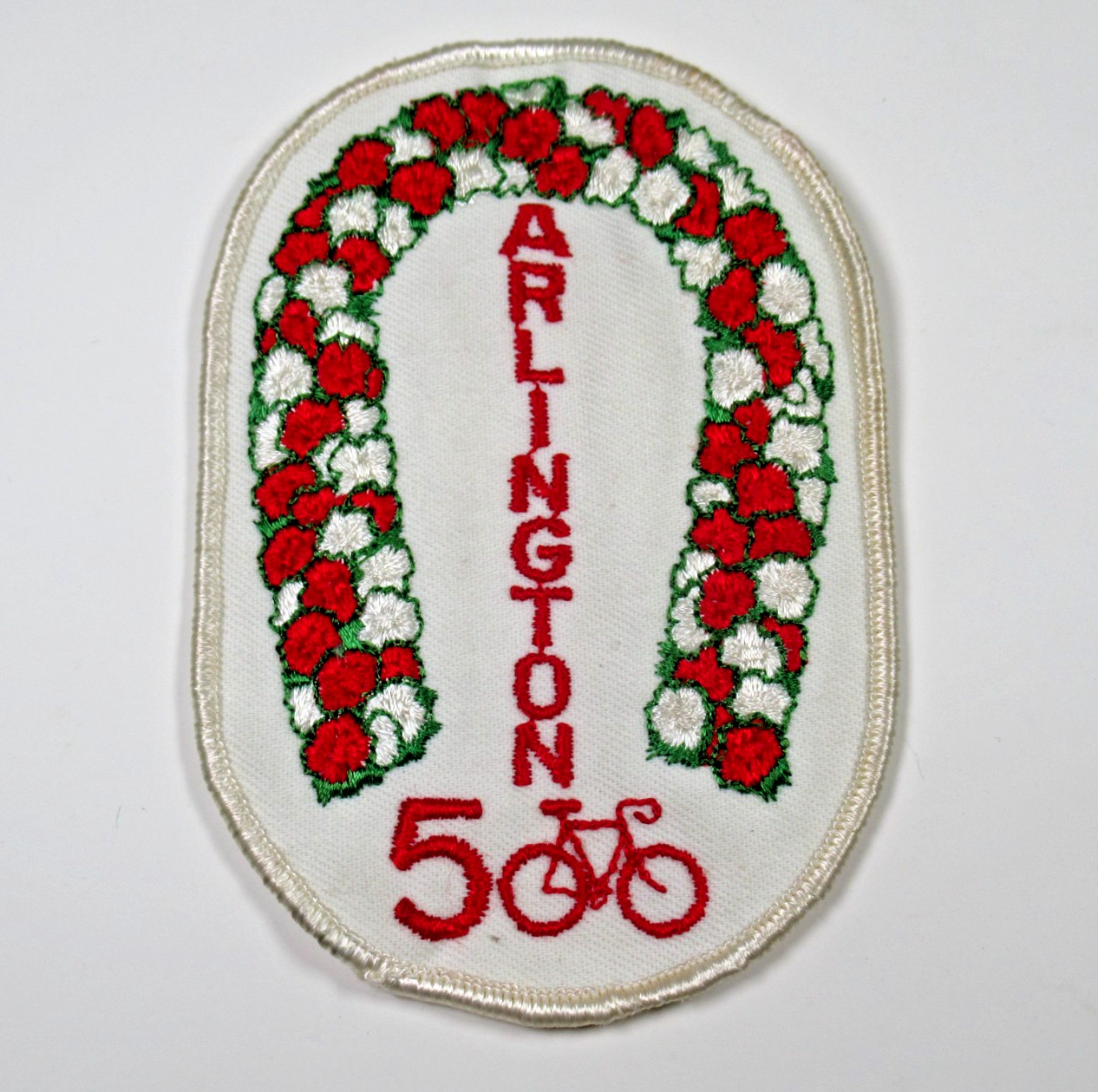Arlington 5 Furlongs cycling patch vintage embroidered bicycle club sew on