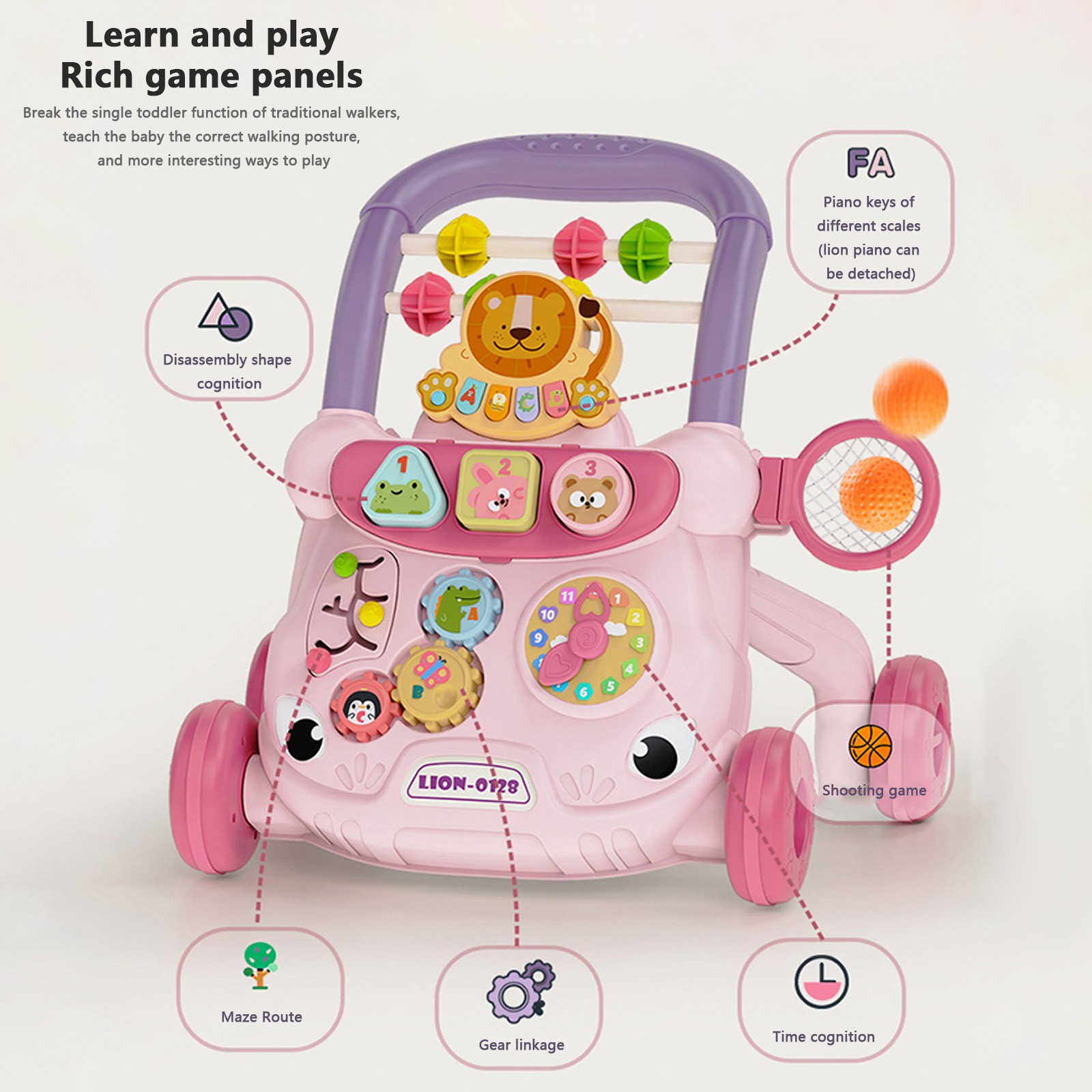 Baby Walker Sit and Stand Push Learning Toys
