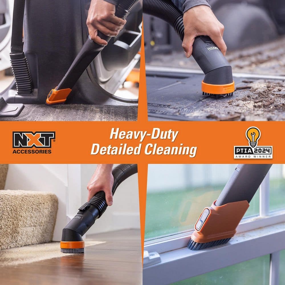 RIDGID 2-1/2 in. NXT Max Crevice Tool & Dusting Brush for Wet/Dry Vacs MAX2531