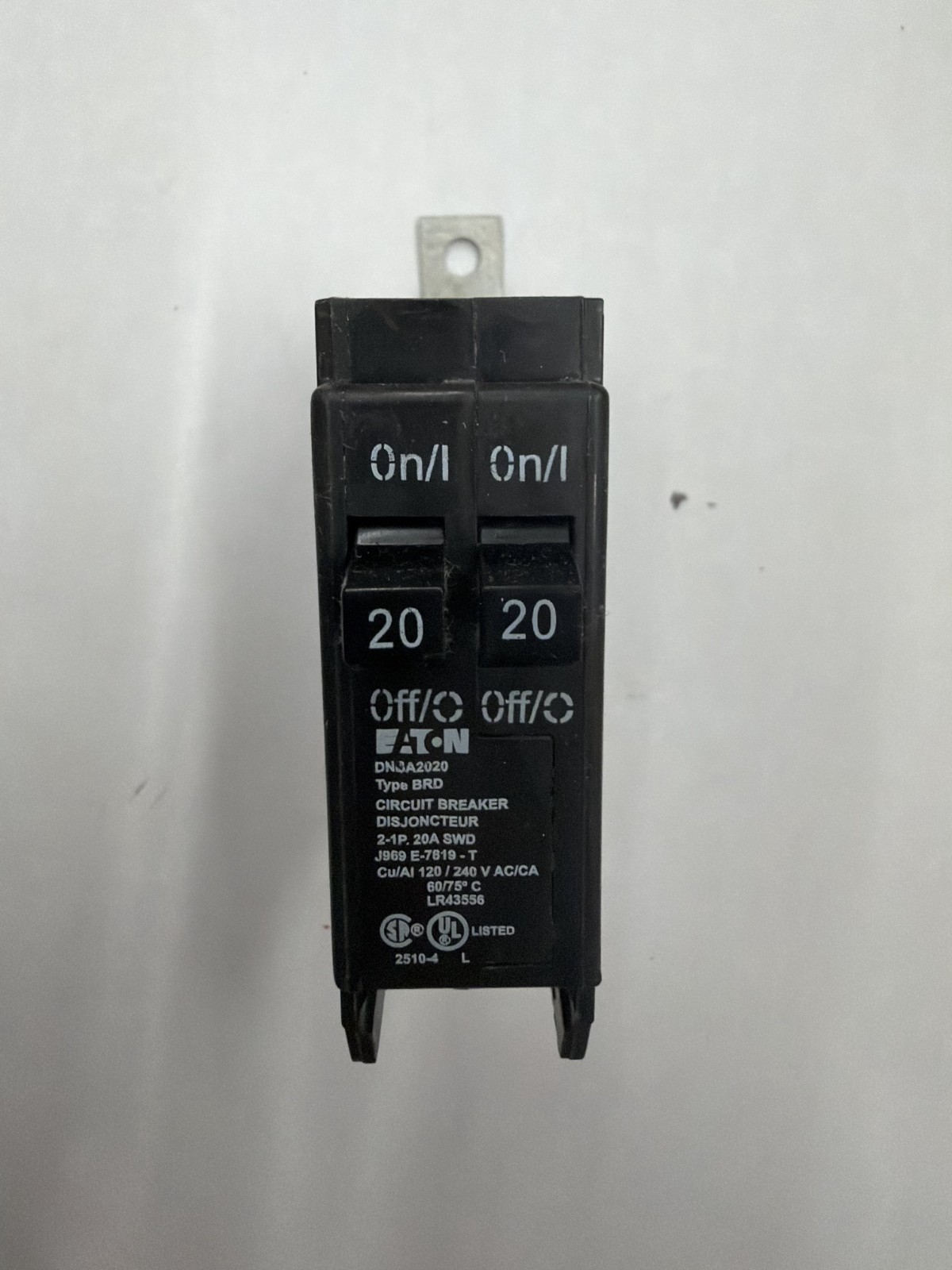 Eaton DNBA2020 - Double 20Amp/1Pole - Duplex Circuit Breaker