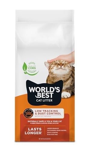 Premium Cat Litter - Low Tracking, Dust Control, Unscented, Quick Clumping, 8 lb